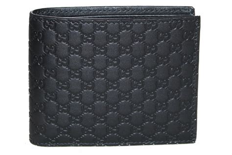 gucci black logo bifold wallet|Gucci bifold wallet microguccissima.